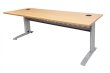 Rapid Span Range Straight Desk - 1200x700 - Beech Top - Silver Frame