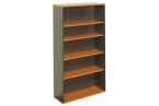 Office bookcase storage unit from the rapid worker range in cherry and ironstone 