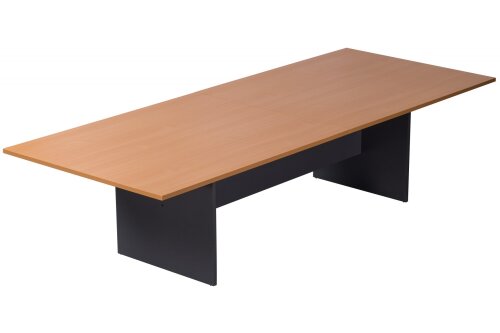 Rapid Worker Boardroom Table 2400x1200 - Beech/Ironstone Rapid Worker Boardroom Table 2400x1200 - Beech/Ironstone