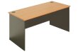 Rapid worker range straight desk in beech/ironstone size 1500x750