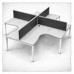 Commercial modular office workstations and collaborative shared desks at Only Office Furniture Australia