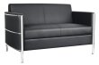 Eclipse 2 Seater lounge upholstered in black PU leather