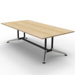 Typhoon boardroom table 2400x1220 with oak top