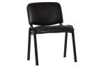 Nova visitor chair upholstered in black PU leather