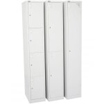 GO Steel lockers combination of 1 door, 2 door and 4 door models