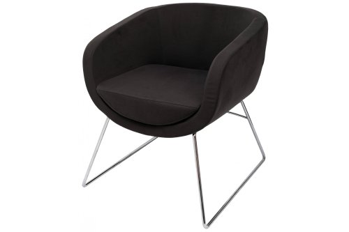 Splash Cube Visitors Chair with Charcoal Fabric