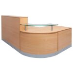 Flow office reception desk in beech