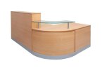 Flow office reception desk in beech