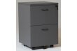 Mobile drawer unit from the Rapid Worker Range, locking, with 2x file drawers, in Ironstone.