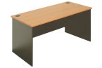 Rapid Worker Range Straight Desk - 1500x750 - Beech Over Ironstone 