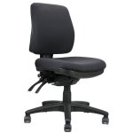 Ergo Midi operator office chair in black fabric