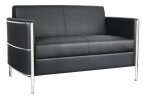 Eclipse 2 Seater lounge upholstered in black PU leather