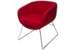 Splash Cube Visitors Chair with Red Fabric