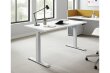 Boost Light sit stand desk 1200x750mm in white, 10 year warranty, shown in a modern office environment