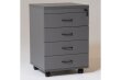 Mobile drawer unit from the Rapid Worker Range, locking, with 4x personal drawers, in Ironstone.