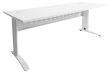 Rapid span office desk. 1200mm wide x 700mm deep x 730mm high. White 25mm thick top over a white metal frame.