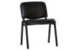 Nova visitor chair upholstered in black PU leather